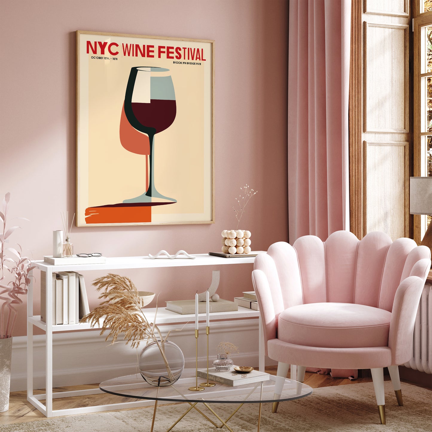 NYC Wine Festival Minimal Poster