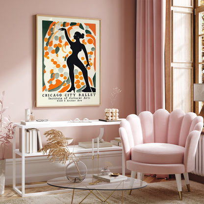 Chicago City Ballet Retro Ballerina Wall Art