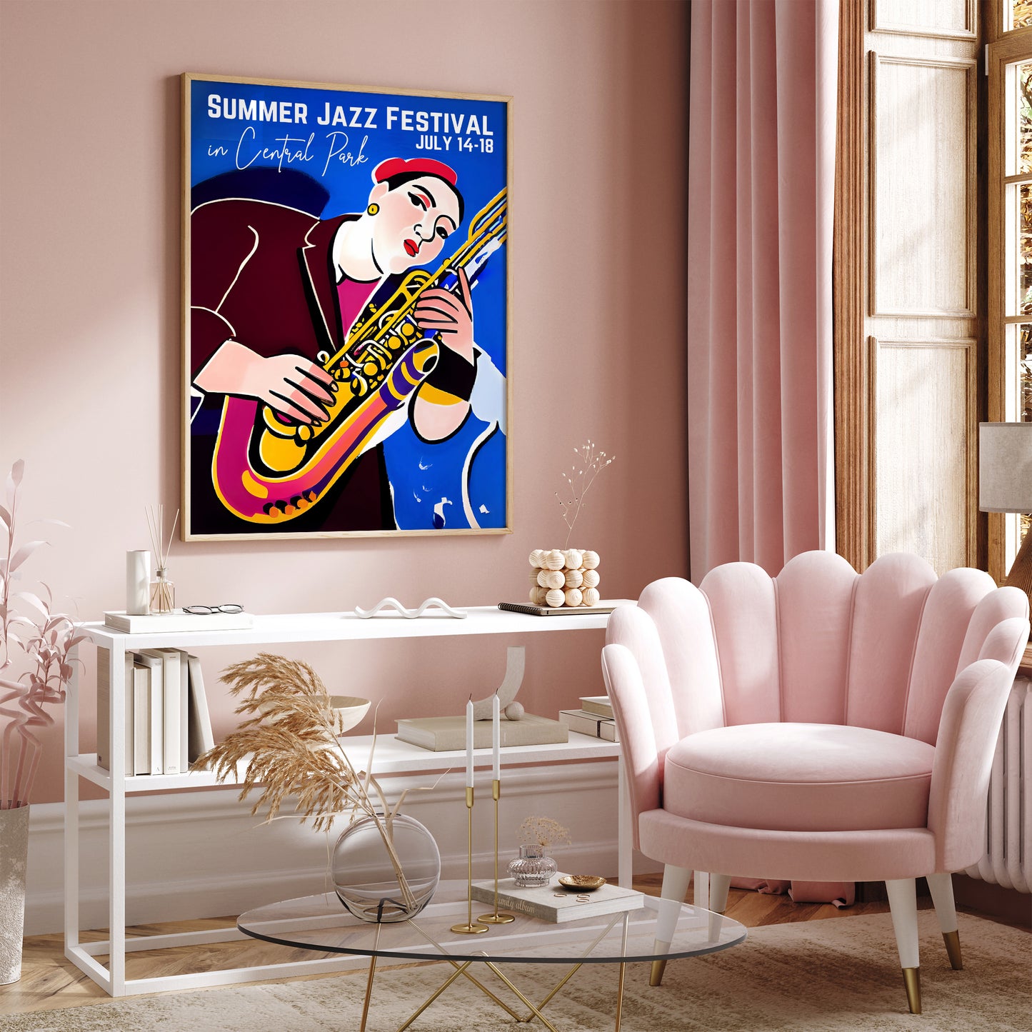 Central Park Jazz Festival Poster - Retro Reproduction Print