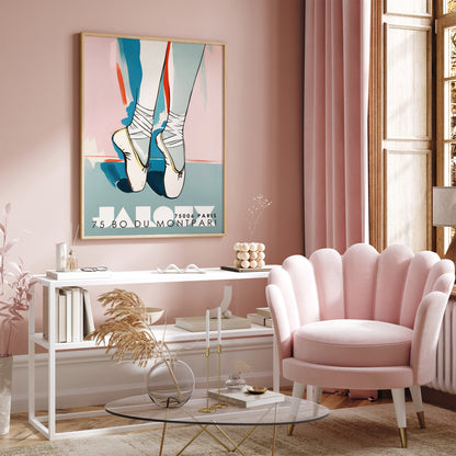 French Ballerina Shoes Wall Art Poster