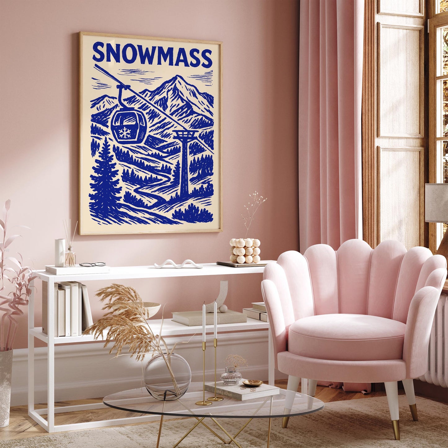 Snowmass Blue Travel Poster