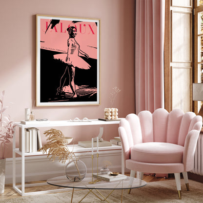 Jaloux Vintage French Ballerina Pink Poster