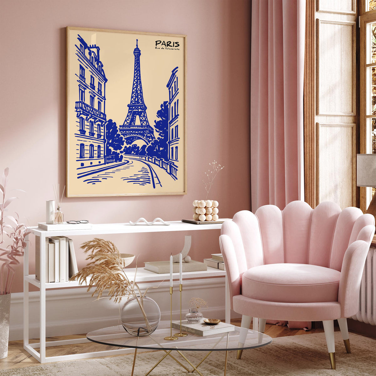 Paris Rue de l'Université Travel Poster
