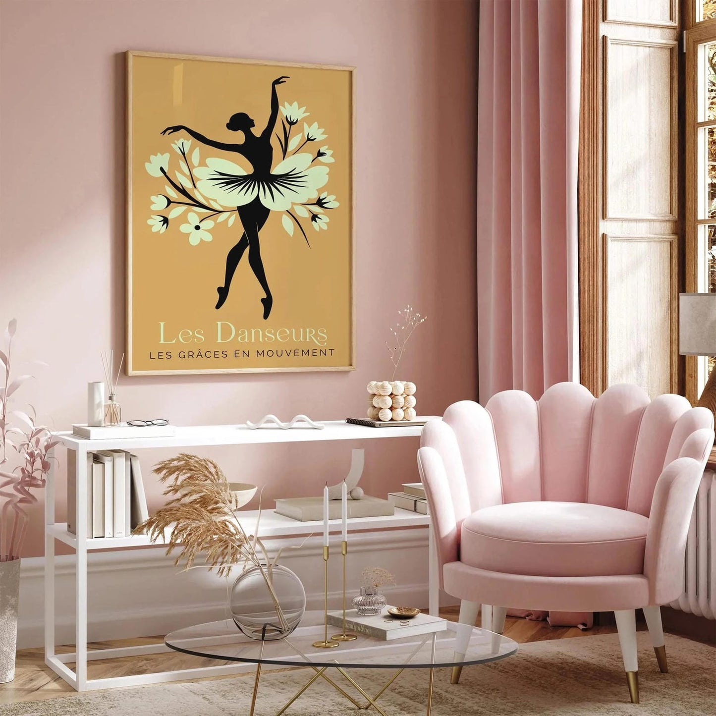 Mustard Yellow & Lime Cream Ballet Poster