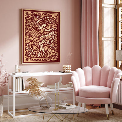 Forest Ballerina Dance Art Poster
