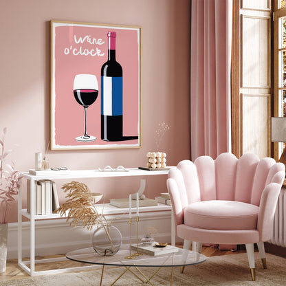 Wine o'clock Poster