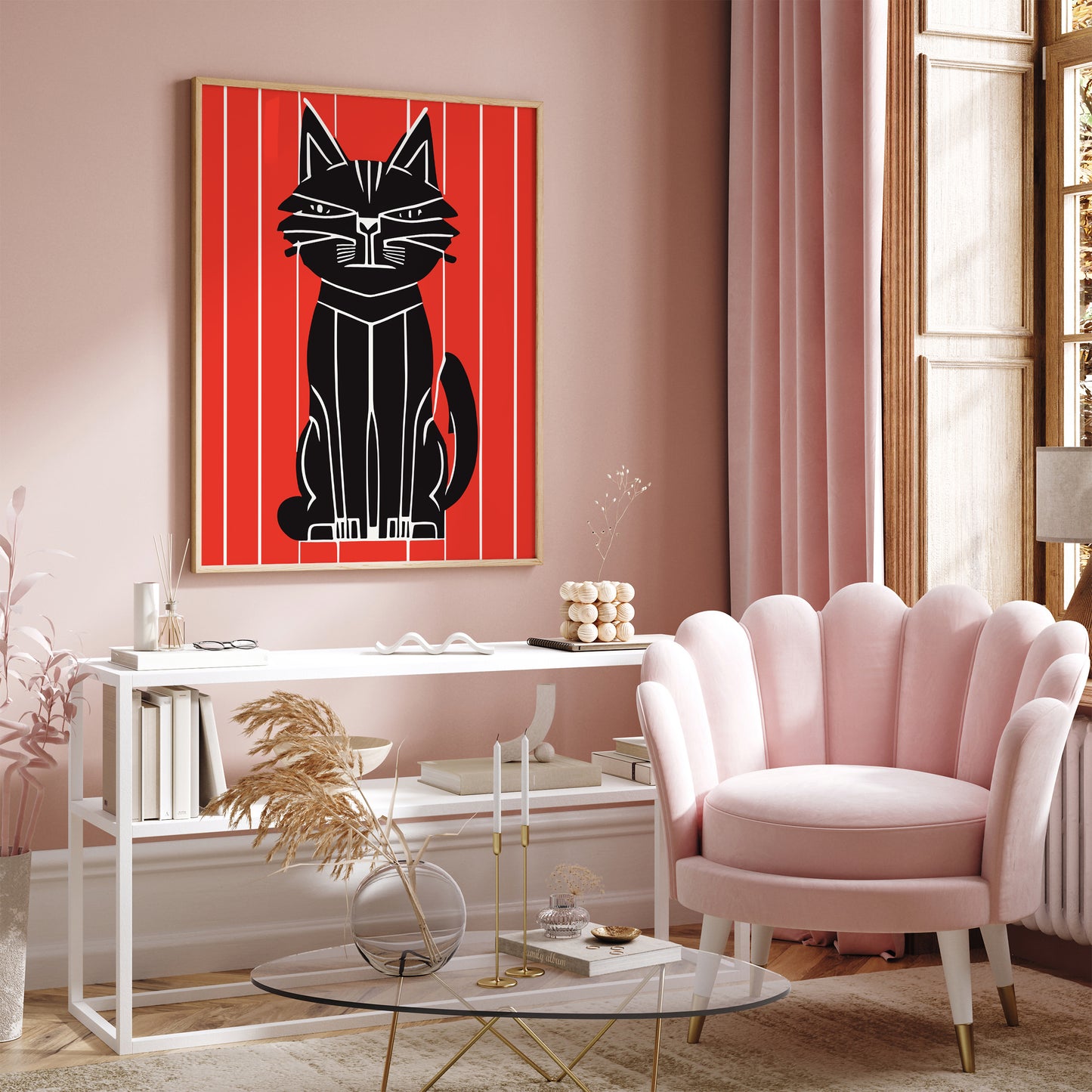 Japanese Cat Artwork Wall Art