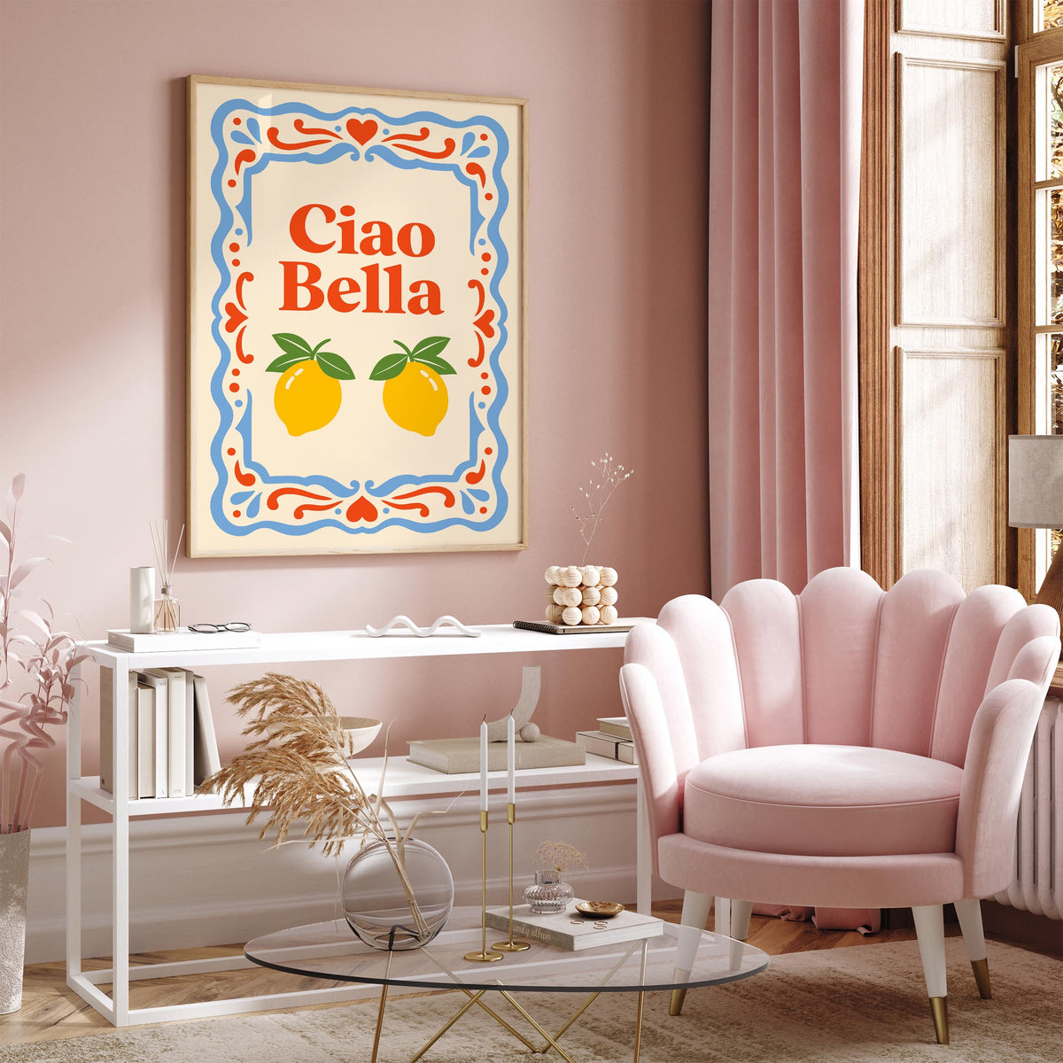 Ciao Bella Italian Quote Poster