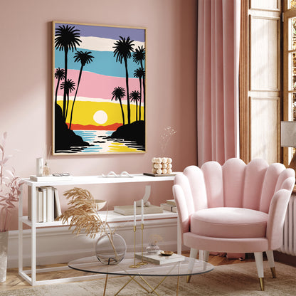 Sunset California Art Print
