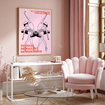 French Ballerina Wall Art Print