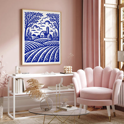 Iowa Blue Landscape Poster 2025