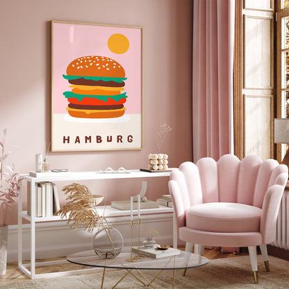 Hamburg, Hamburger Pop Art Poster