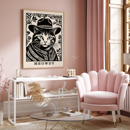 Cat Cowboy Meowdy Poster