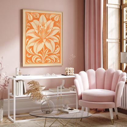 Lily Flower Orange Poster