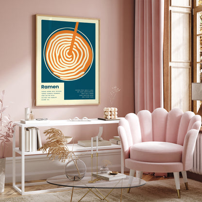 Retro Ramen Recipe Poster
