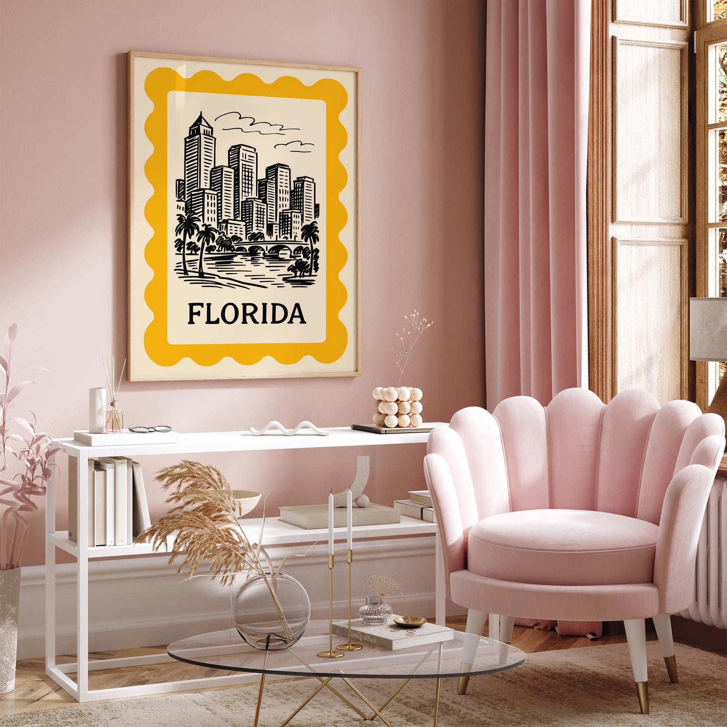 Florida Sketch Travel Poster