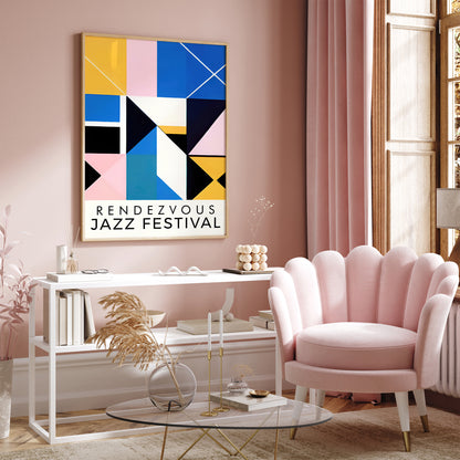 Rendezvous Jazz Festival Modern Art Print 2024