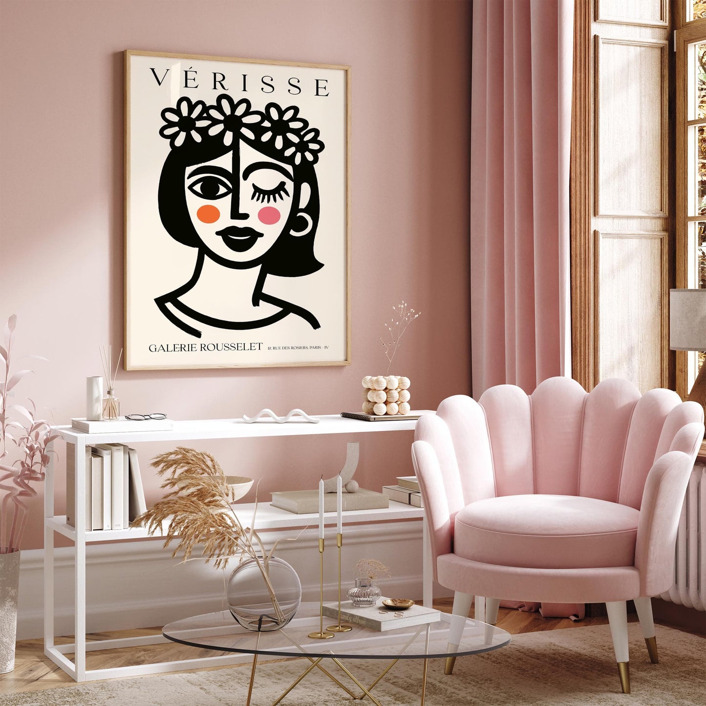 Girl with Flower Crown – Verisse Galerie Rousselet Art Print