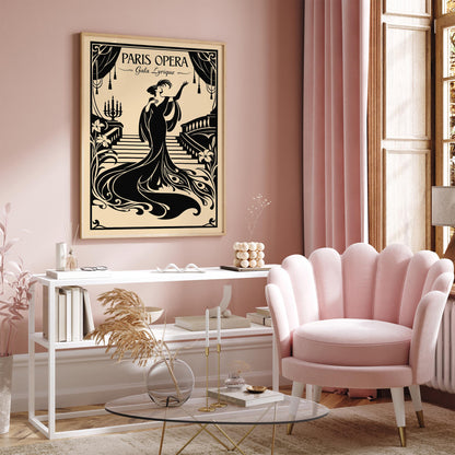 Paris Opera Gala Lyrique Vintage Music Poster