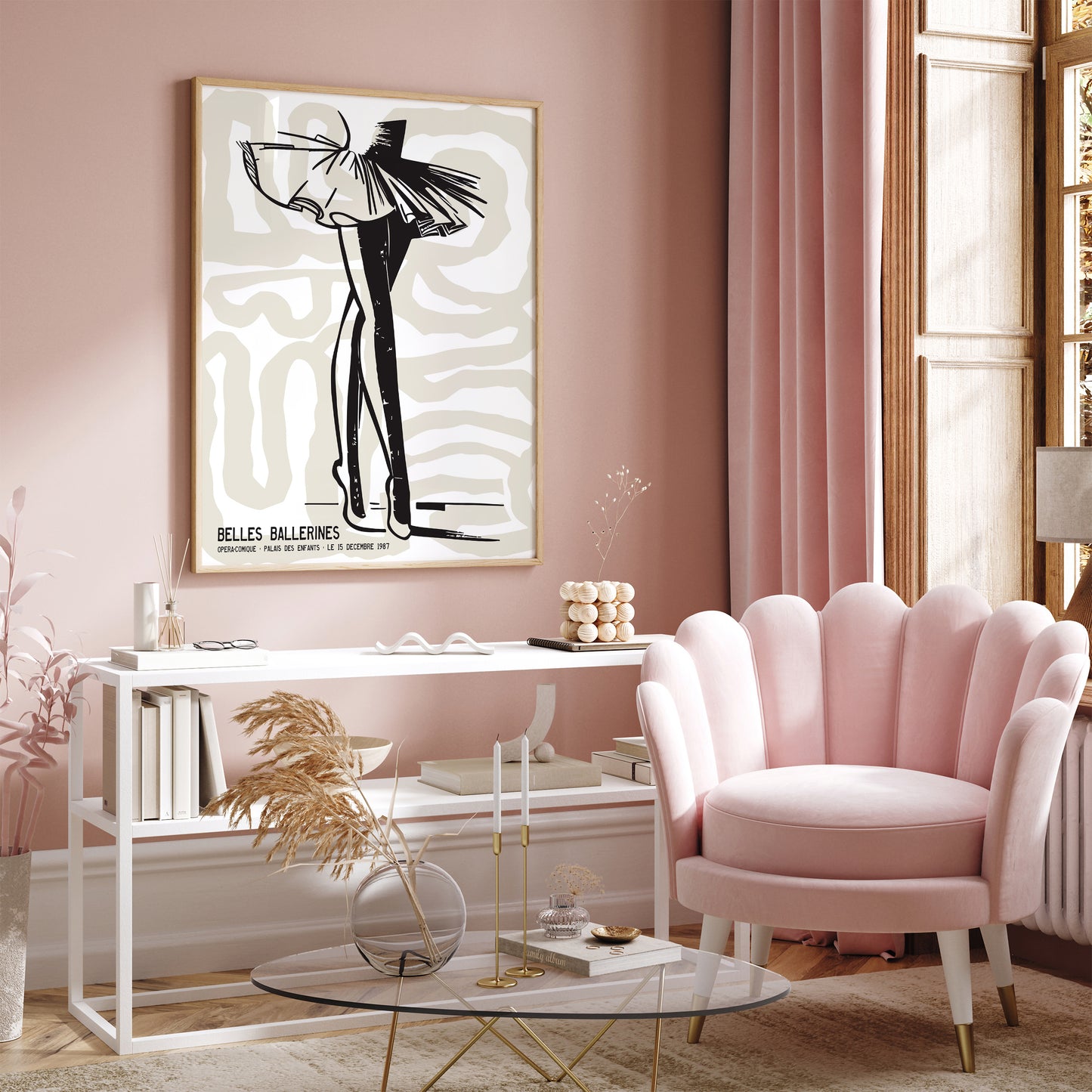 1987 Paris Ballet - Beige Wall Art Poster