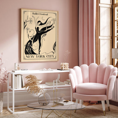 New York City Ballet Festival Art Poster