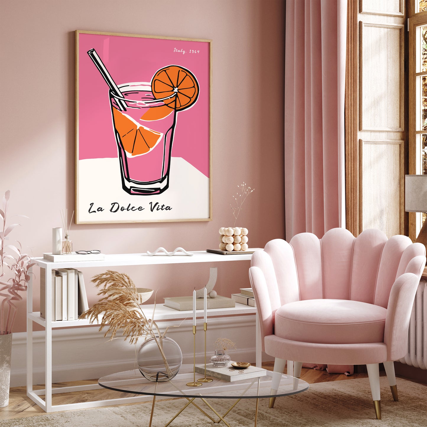 La Dolce Vita Pink Drink Poster