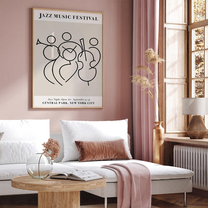 Jazz Festival Poster – Vintage Music Wall Art