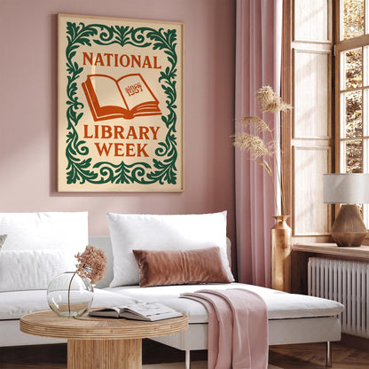 National Library Week Vintage Poster