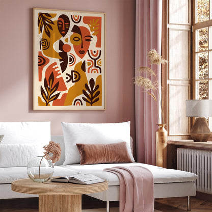 Bohemian African Abstract Poster