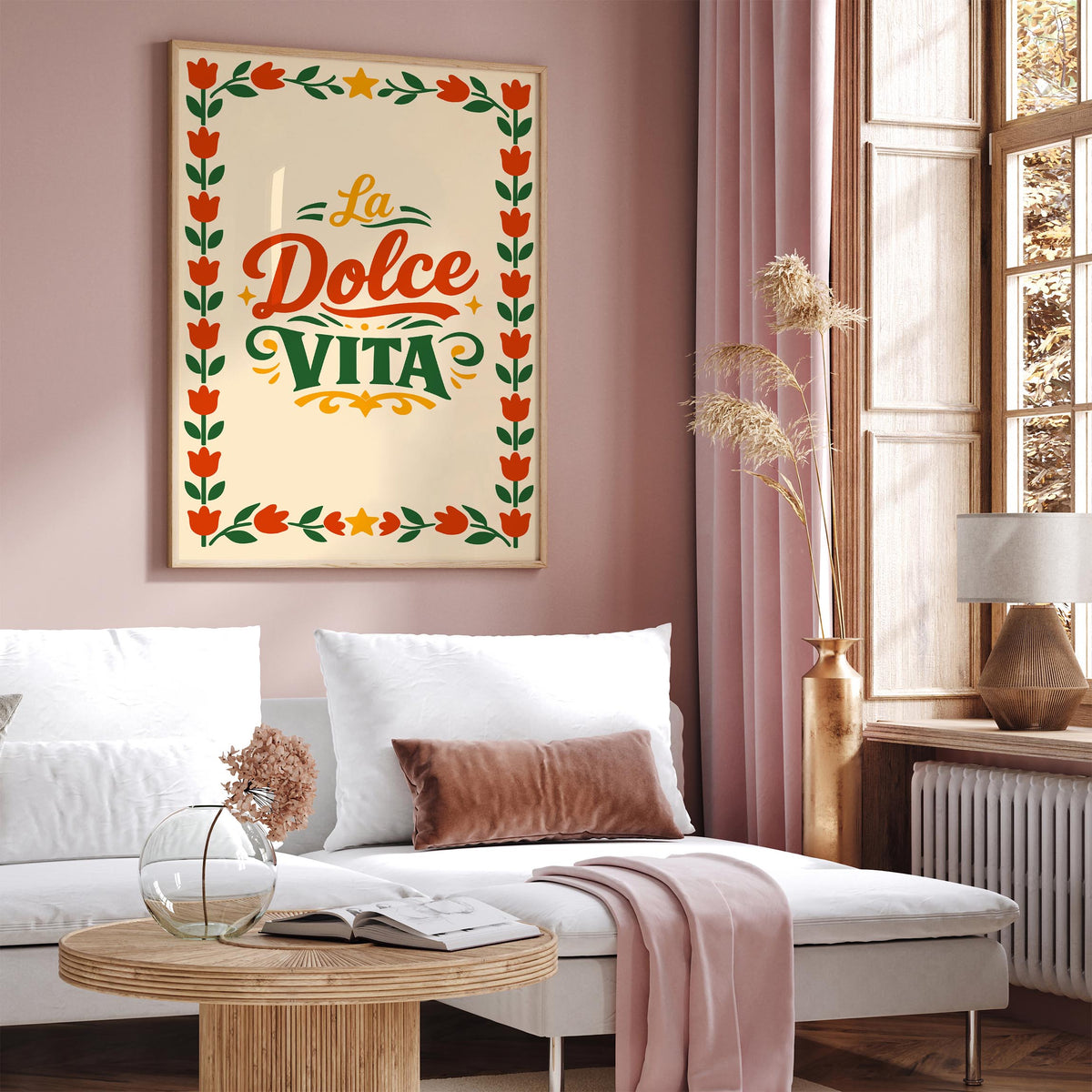 La Dolce Vita Italian Quote Poster