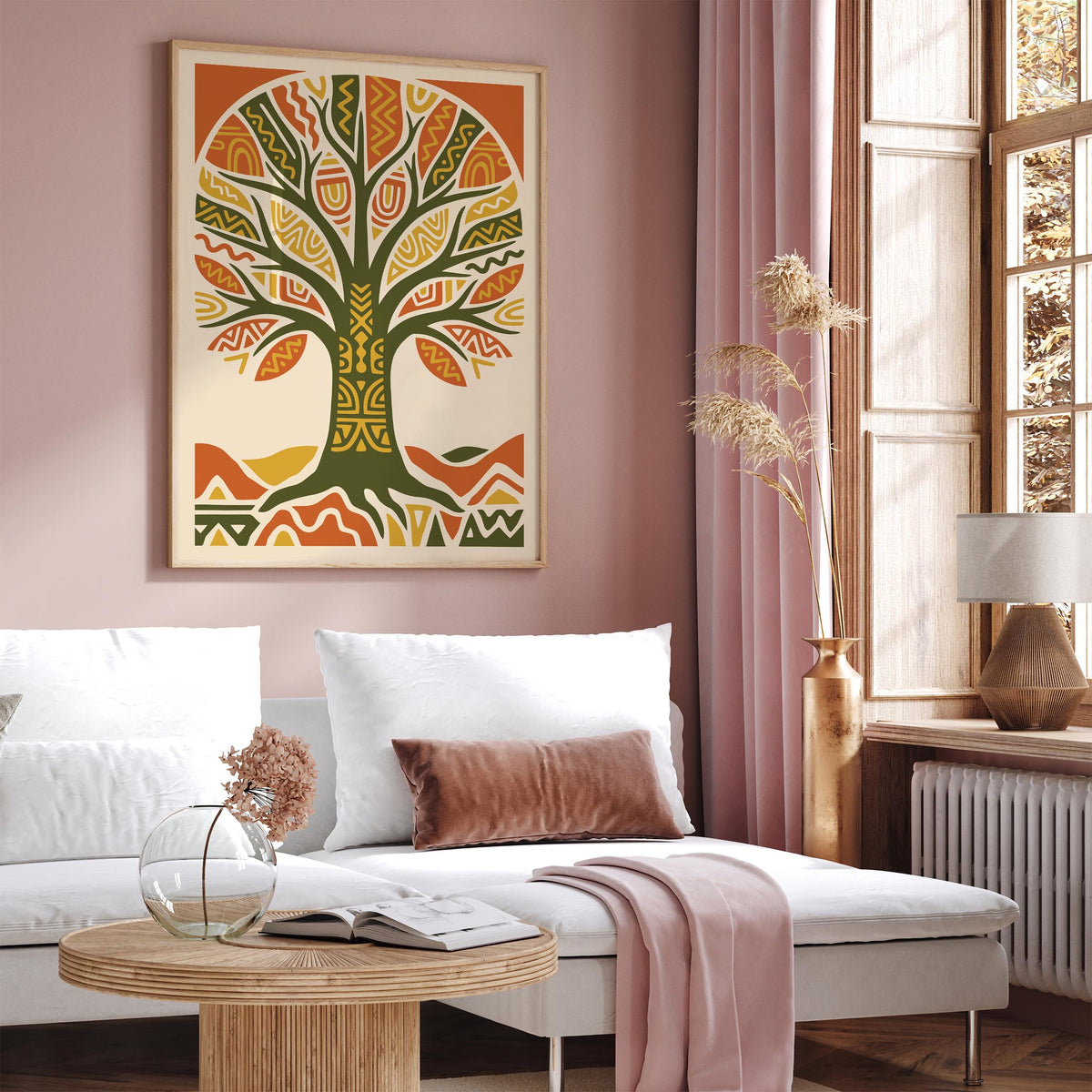 Afrohemian Tree of Life Wall Art Poster