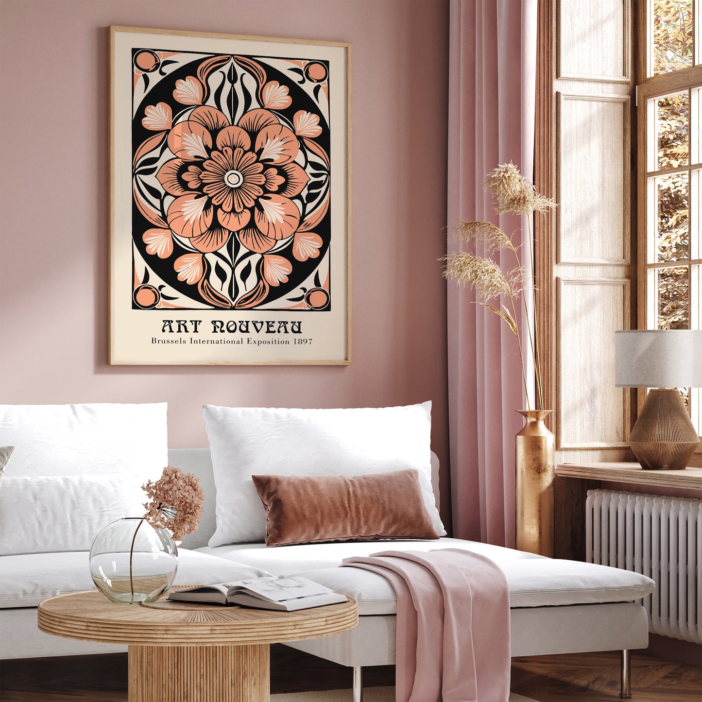 Art Nouveau Peach Fuzz Wall Art