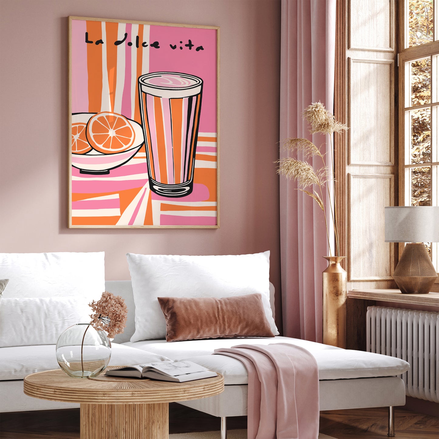 La Dolce Vita Pink Kitchen Art Print 2024