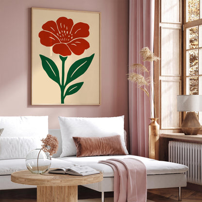 Red Flower Poster