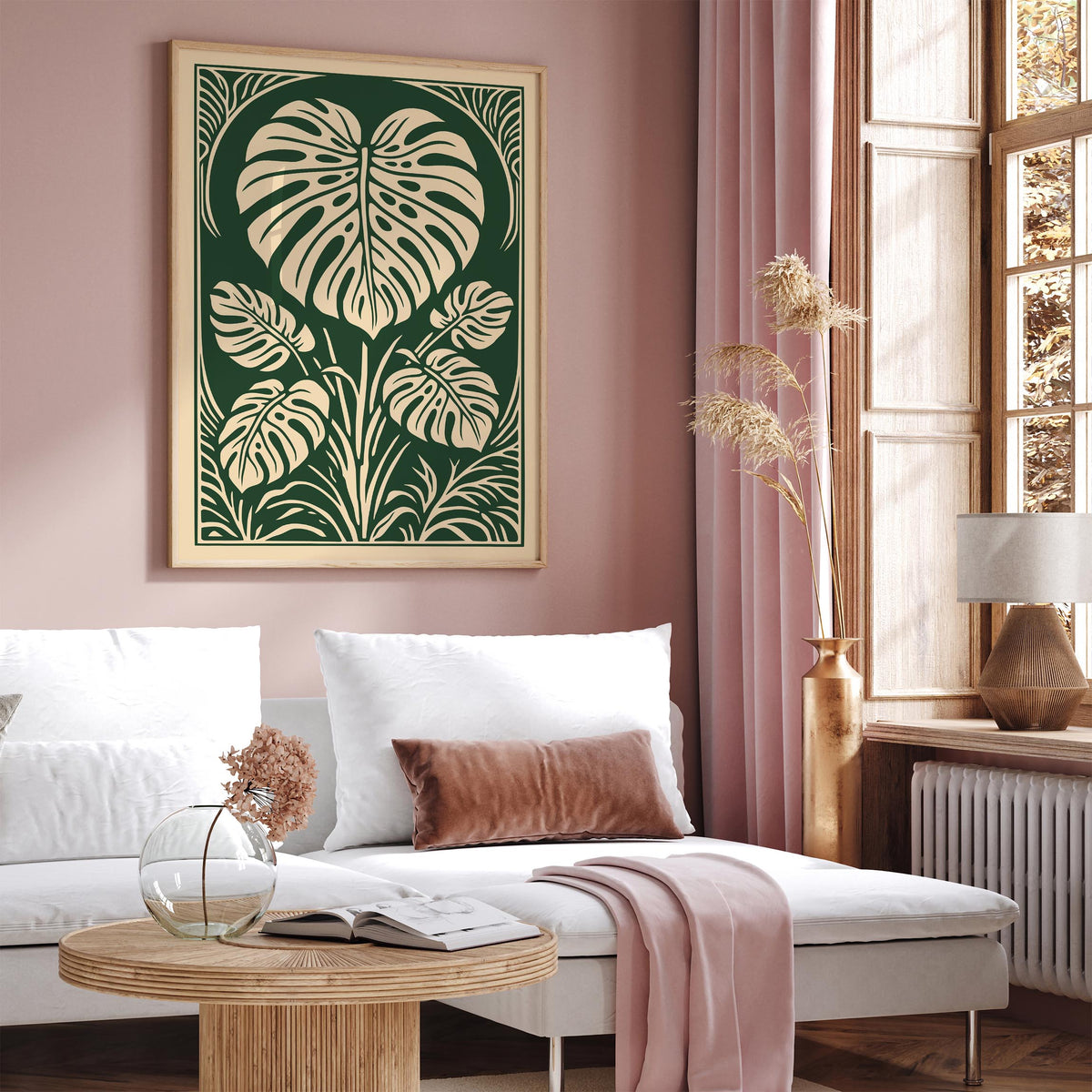 Vintage Monstera Leaf Poster