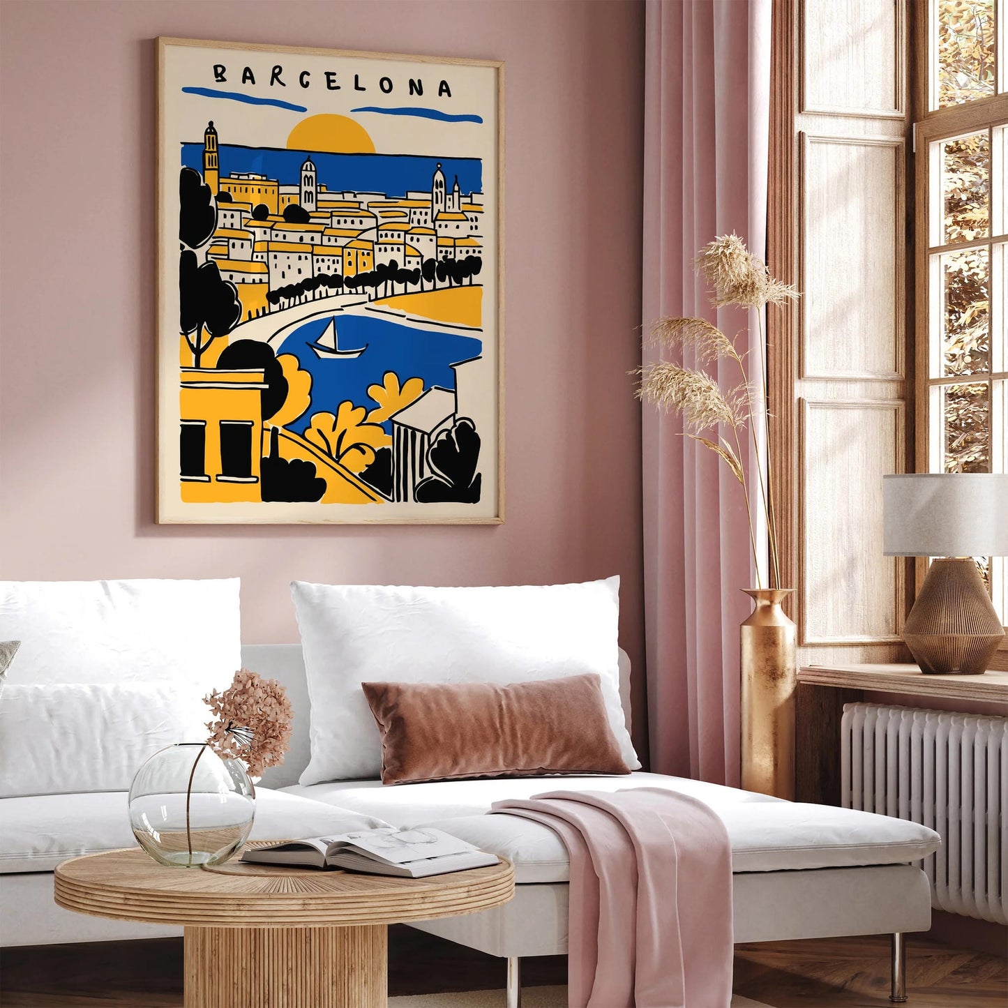 Barcelona Cityscape Landscape Poster