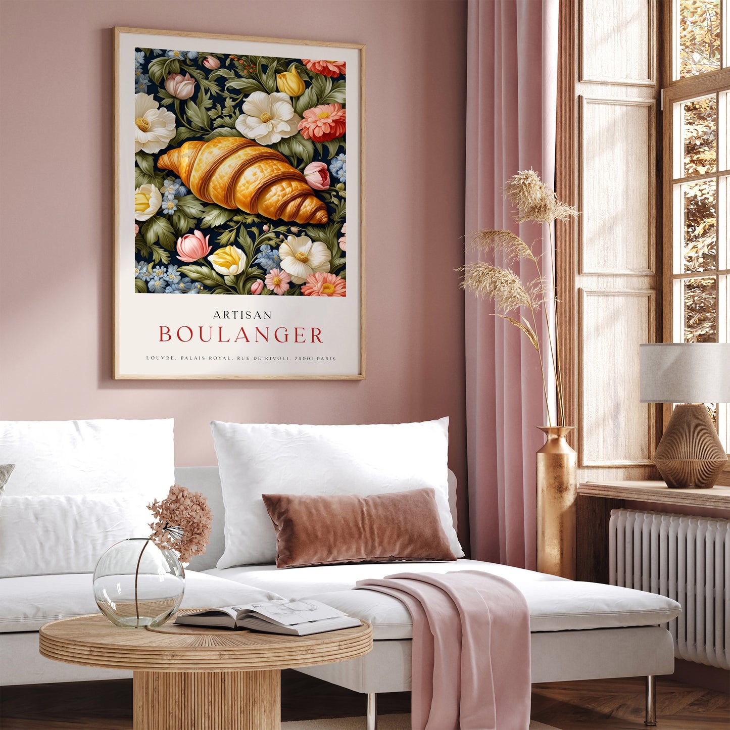 French Croissant Boulanger Wall Art Decor