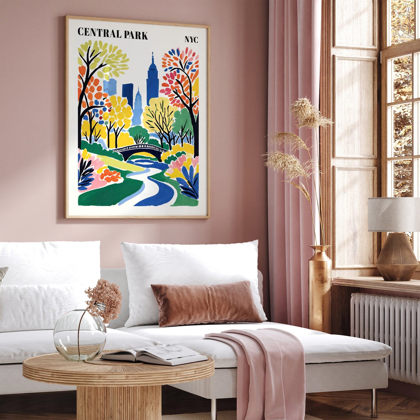 Central Park NYC Colorful Art Print