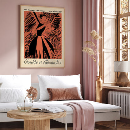 Clotilde et Alexandre Vintage Art Print