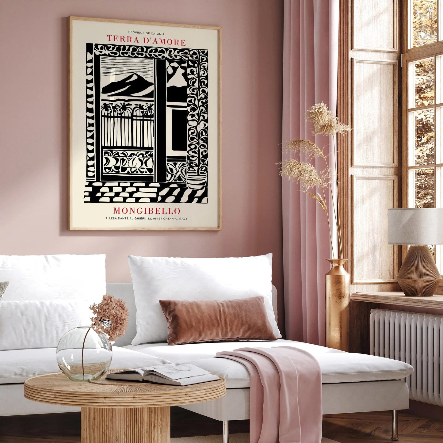 Mongibello Italy Vintage Travel Poster – Scenic Wall Art