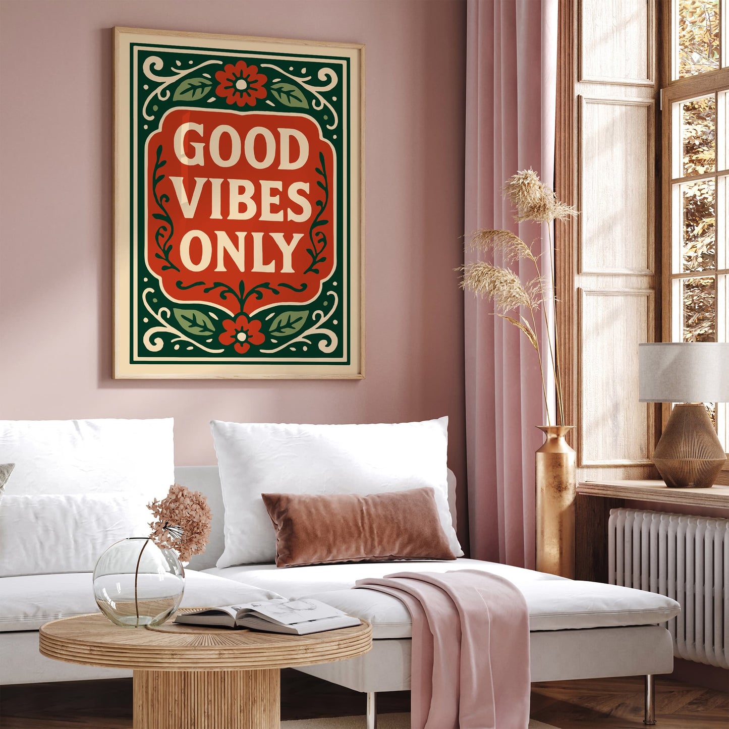 Good Vibes Only Quote Poster - Vintage Stylizing Art Print