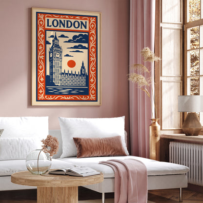London England Big Ben Cityscape Poster