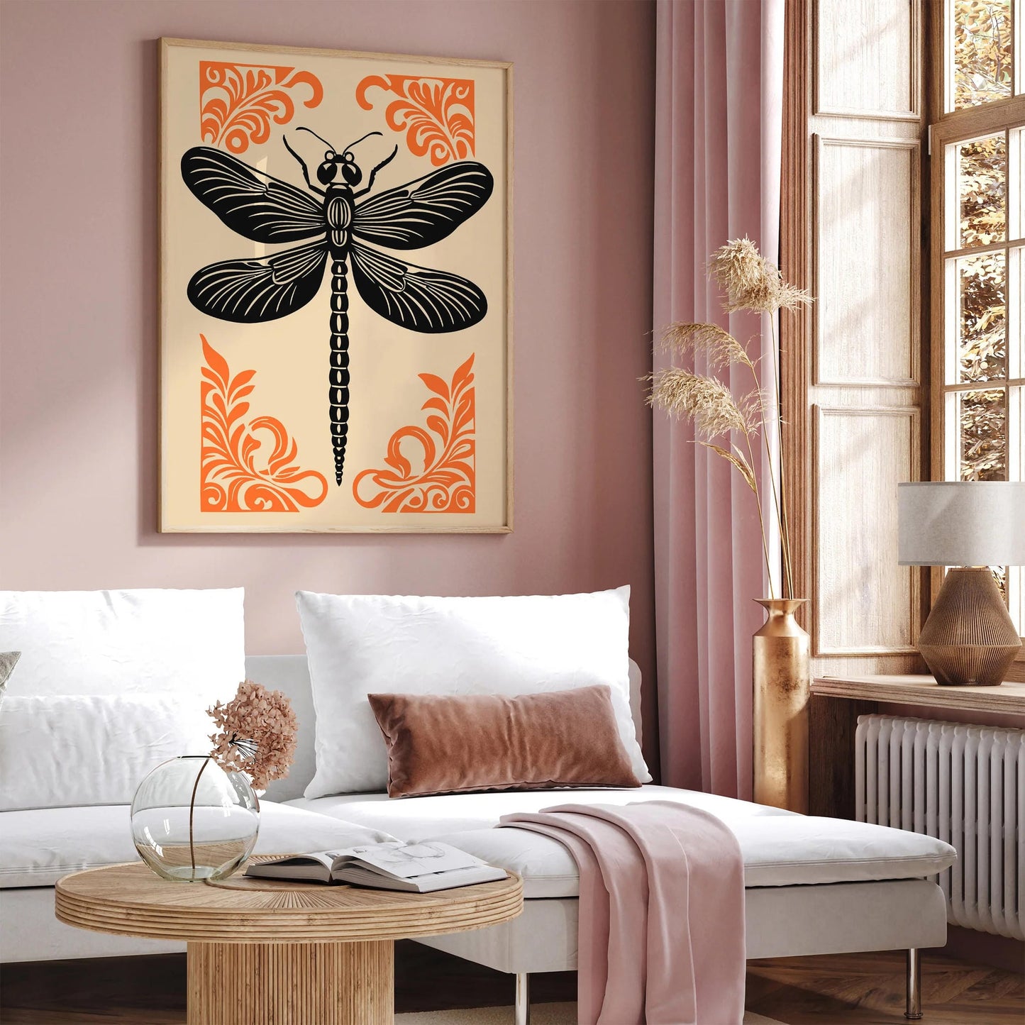 Dragonfly Art Farmhouse Wall Art Print Decor
