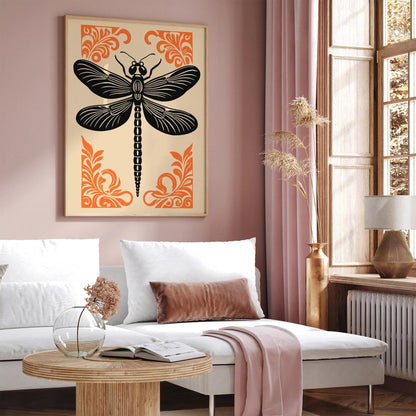 Dragonfly Art Farmhouse Wall Art Print Decor