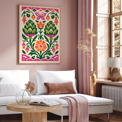 Mexican Nature Poster – Colorful Wall Art