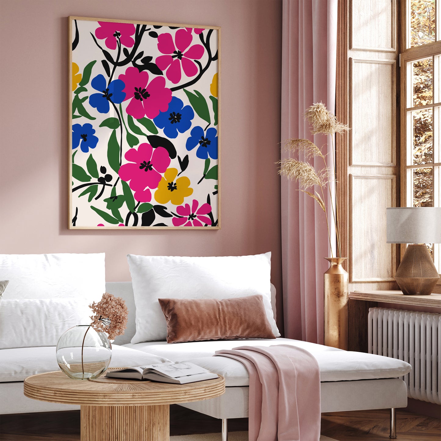 Colorful Flowers Art Print 2024