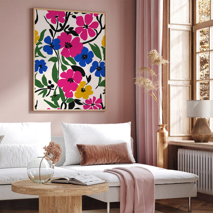 Colorful Flowers Art Print 2024