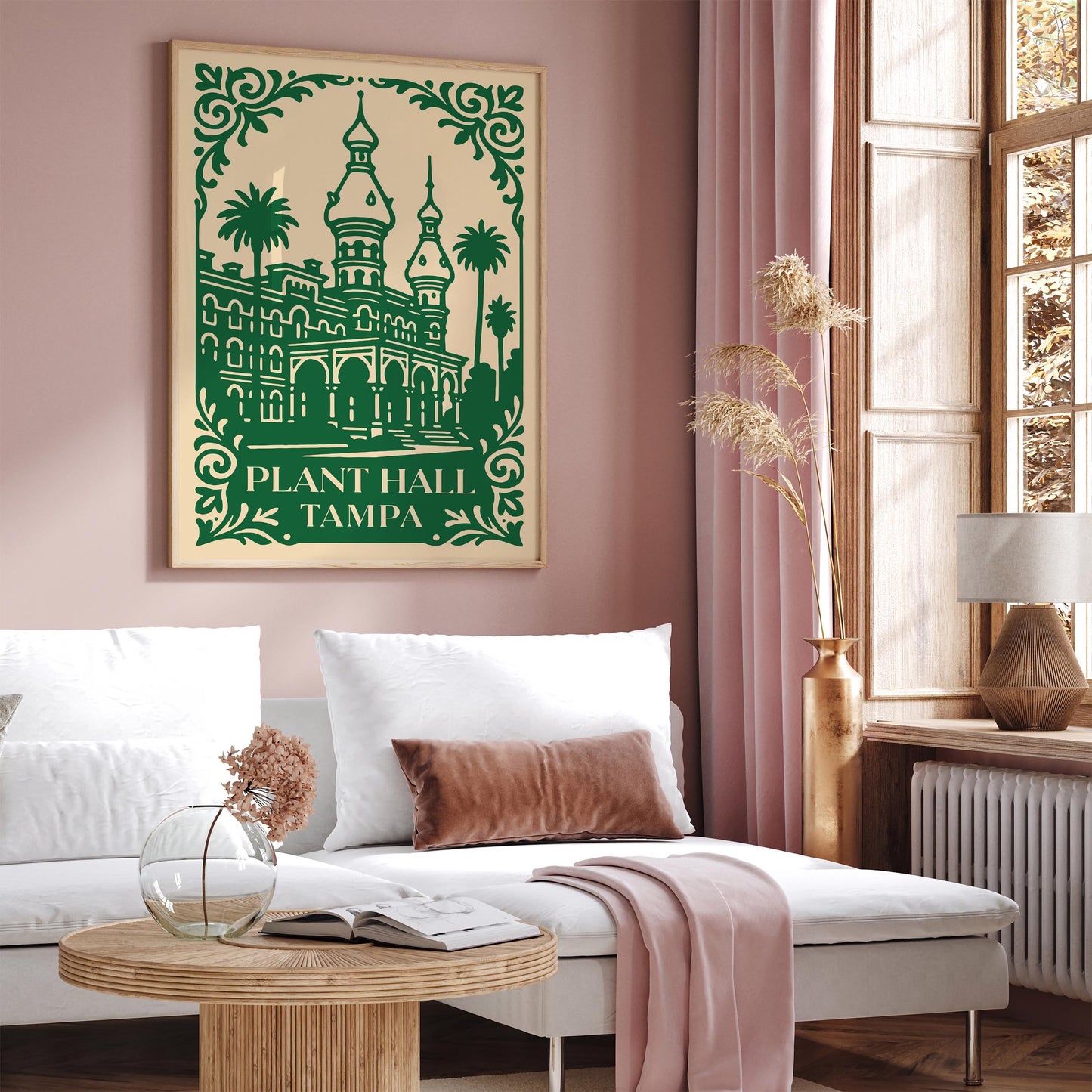 Plant Hall Tampa Vintage Travel Poster