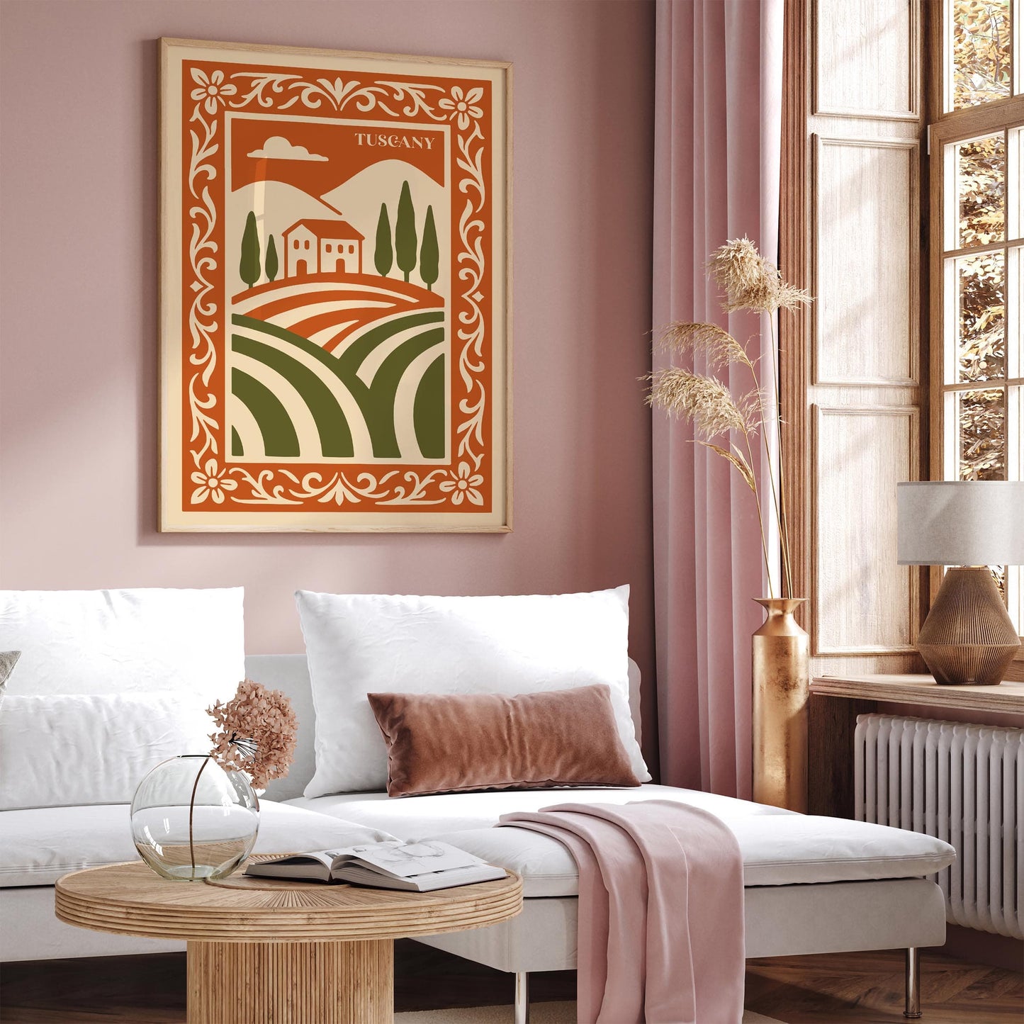 Tuscany Landscape Poster - Italy Travel Wall Art Print