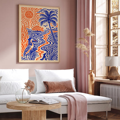 Florida Abstract Landscape Art Poster